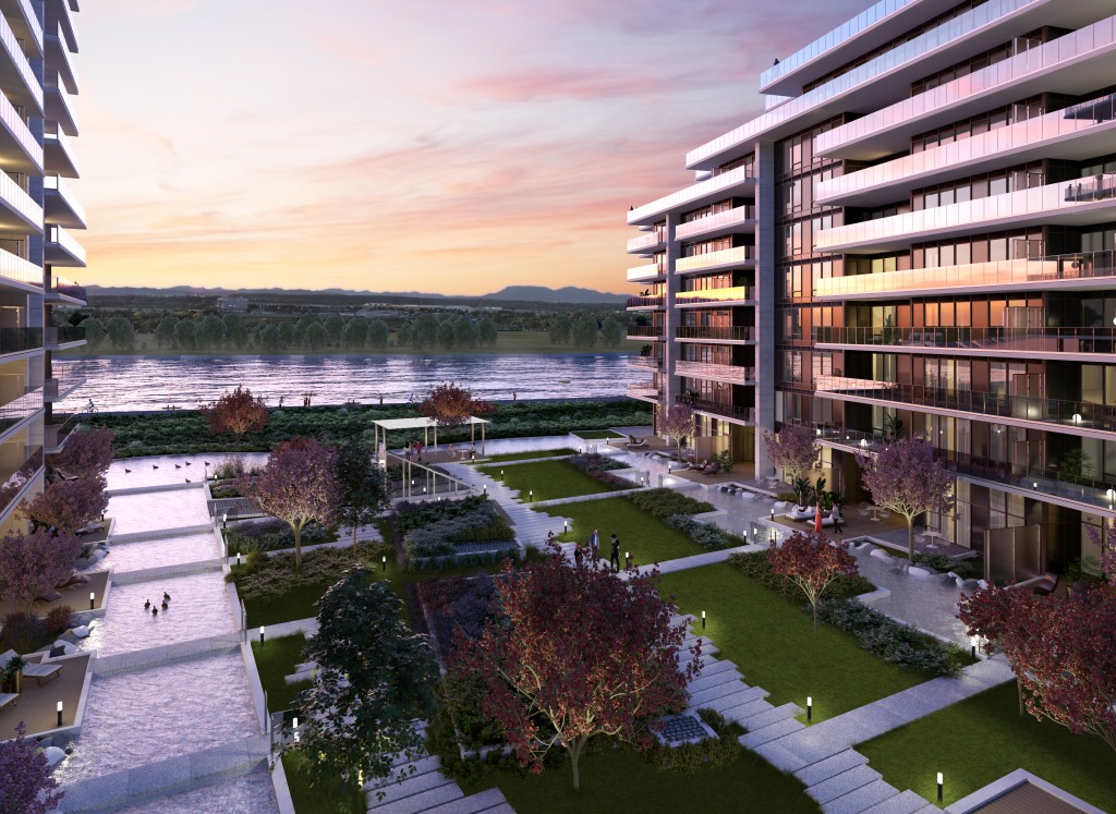 項目附近設有多個大型綠化公園及約1.1公里的河濱長廊緩步徑。